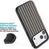 image:imageCasely iPhone 17 Pro Max Case  Citrus Stripes  Poolside Print  Align SoftTouch Flexible Bumper Case  Compatible with MagSafeGo New York  Blue  Orange Stripes