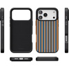 image:imageCasely iPhone 17 Pro Max Case  Citrus Stripes  Poolside Print  Align SoftTouch Flexible Bumper Case  Compatible with MagSafeGo New York  Blue  Orange Stripes