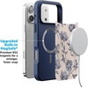 image:imageCasely iPhone 17 Pro Max Case  Citrus Stripes  Poolside Print  Align SoftTouch Flexible Bumper Case  Compatible with MagSafeInk  Iris  Vintage Floral