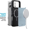 image:imageCasely iPhone 17 Pro Max Case  Citrus Stripes  Poolside Print  Align SoftTouch Flexible Bumper Case  Compatible with MagSafeOn the Dot  Blue Polka Dot
