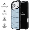 image:imageCasely iPhone 17 Pro Max Case  Citrus Stripes  Poolside Print  Align SoftTouch Flexible Bumper Case  Compatible with MagSafeOn the Dot  Blue Polka Dot