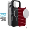 image:imageCasely iPhone 17 Pro Max Case  Citrus Stripes  Poolside Print  Align SoftTouch Flexible Bumper Case  Compatible with MagSafeOn the Dot  Maroon Polka Dot