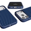 image:imageCasely iPhone 17 Pro Max Case  Citrus Stripes  Poolside Print  Align SoftTouch Flexible Bumper Case  Compatible with MagSafeOn the Dot  Navy Polka Dot
