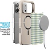 image:imageCasely iPhone 17 Pro Max Case  Citrus Stripes  Poolside Print  Align SoftTouch Flexible Bumper Case  Compatible with MagSafePastel Picnic  Blue  Green Gingham