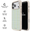 image:imageCasely iPhone 17 Pro Max Case  Citrus Stripes  Poolside Print  Align SoftTouch Flexible Bumper Case  Compatible with MagSafePastel Picnic  Blue  Green Gingham