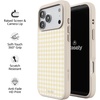 image:imageCasely iPhone 17 Pro Max Case  Citrus Stripes  Poolside Print  Align SoftTouch Flexible Bumper Case  Compatible with MagSafePastel Picnic  Yellow Gingham