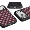 image:imageCasely iPhone 17 Pro Max Case  Citrus Stripes  Poolside Print  Align SoftTouch Flexible Bumper Case  Compatible with MagSafeSpotted in SoHo  Burgundy Polka Dot