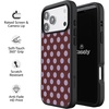 image:imageCasely iPhone 17 Pro Max Case  Citrus Stripes  Poolside Print  Align SoftTouch Flexible Bumper Case  Compatible with MagSafeSpotted in SoHo  Burgundy Polka Dot