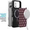 image:imageCasely iPhone 17 Pro Max Case  Citrus Stripes  Poolside Print  Align SoftTouch Flexible Bumper Case  Compatible with MagSafeSpotted in SoHo  Burgundy Polka Dot