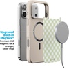 image:imageCasely iPhone 17 Pro Max Case  Citrus Stripes  Poolside Print  Align SoftTouch Flexible Bumper Case  Compatible with MagSafeSunday Best  Mint Lattice
