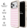 image:imageCasely iPhone 17 Pro Max Case  Citrus Stripes  Poolside Print  Align SoftTouch Flexible Bumper Case  Compatible with MagSafeSunday Best  Pink Plaid