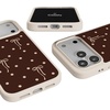 image:imageCasely iPhone 17 Pro Max Case  Citrus Stripes  Poolside Print  Align SoftTouch Flexible Bumper Case  Compatible with MagSafeTeddy Bows  Brown Polka Dot