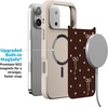 image:imageCasely iPhone 17 Pro Max Case  Citrus Stripes  Poolside Print  Align SoftTouch Flexible Bumper Case  Compatible with MagSafeTeddy Bows  Brown Polka Dot
