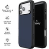 image:imageCasely iPhone 17 Pro Max Case  Citrus Stripes  Poolside Print  Align SoftTouch Flexible Bumper Case  Compatible with MagSafeThe Boyfriend Collection  Slate Blue