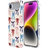 image:imageCasely iPhone 17 Pro Max Case  Marina Lines  Tiny Pinstripe  Compatible with MagSafe  Classic Ultra Thin DesignAmerican Girlie  Red White  Blue Bows