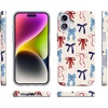 image:imageCasely iPhone 17 Pro Max Case  Marina Lines  Tiny Pinstripe  Compatible with MagSafe  Classic Ultra Thin DesignAmerican Girlie  Red White  Blue Bows