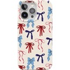 image:imageCasely iPhone 17 Pro Max Case  Marina Lines  Tiny Pinstripe  Compatible with MagSafe  Classic Ultra Thin DesignAmerican Girlie  Red White  Blue Bows
