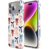image:imageCasely iPhone 17 Pro Max Case  Marina Lines  Tiny Pinstripe  Compatible with MagSafe  Classic Ultra Thin DesignAmerican Girlie  Red White  Blue Bows
