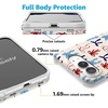 image:imageCasely iPhone 17 Pro Max Case  Marina Lines  Tiny Pinstripe  Compatible with MagSafe  Classic Ultra Thin DesignAmerican Girlie  Red White  Blue Bows