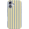 image:imageCasely iPhone 17 Pro Max Case  Marina Lines  Tiny Pinstripe  Compatible with MagSafe  Classic Ultra Thin DesignCoastline Stripes  Blue  Yellow