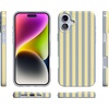 image:imageCasely iPhone 17 Pro Max Case  Marina Lines  Tiny Pinstripe  Compatible with MagSafe  Classic Ultra Thin DesignCoastline Stripes  Blue  Yellow