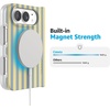 image:imageCasely iPhone 17 Pro Max Case  Marina Lines  Tiny Pinstripe  Compatible with MagSafe  Classic Ultra Thin DesignCoastline Stripes  Blue  Yellow