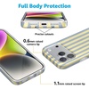 image:imageCasely iPhone 17 Pro Max Case  Marina Lines  Tiny Pinstripe  Compatible with MagSafe  Classic Ultra Thin DesignCoastline Stripes  Blue  Yellow