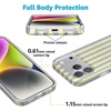 image:imageCasely iPhone 17 Pro Max Case  Marina Lines  Tiny Pinstripe  Compatible with MagSafe  Classic Ultra Thin DesignCoastline Stripes  Blue  Yellow