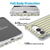 image:imageCasely iPhone 17 Pro Max Case  Marina Lines  Tiny Pinstripe  Compatible with MagSafe  Classic Ultra Thin DesignCoastline Stripes  Blue  Yellow