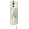 image:imageCasely iPhone 17 Pro Max Case  Marina Lines  Tiny Pinstripe  Compatible with MagSafe  Classic Ultra Thin DesignCoastline Stripes  Blue  Yellow