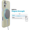 image:imageCasely iPhone 17 Pro Max Case  Marina Lines  Tiny Pinstripe  Compatible with MagSafe  Classic Ultra Thin DesignCoastline Stripes  Blue  Yellow