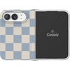 image:imageCasely iPhone 17 Pro Max Case  Marina Lines  Tiny Pinstripe  Compatible with MagSafe  Classic Ultra Thin DesignFit Check  Light Blue Checkerboard