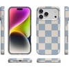image:imageCasely iPhone 17 Pro Max Case  Marina Lines  Tiny Pinstripe  Compatible with MagSafe  Classic Ultra Thin DesignFit Check  Light Blue Checkerboard
