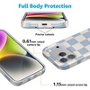 image:imageCasely iPhone 17 Pro Max Case  Marina Lines  Tiny Pinstripe  Compatible with MagSafe  Classic Ultra Thin DesignFit Check  Light Blue Checkerboard