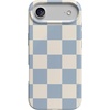 image:imageCasely iPhone 17 Pro Max Case  Marina Lines  Tiny Pinstripe  Compatible with MagSafe  Classic Ultra Thin DesignFit Check  Light Blue Checkerboard