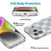 image:imageCasely iPhone 17 Pro Max Case  Marina Lines  Tiny Pinstripe  Compatible with MagSafe  Classic Ultra Thin DesignFit Check  Light Blue Checkerboard