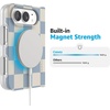 image:imageCasely iPhone 17 Pro Max Case  Marina Lines  Tiny Pinstripe  Compatible with MagSafe  Classic Ultra Thin DesignFit Check  Light Blue Checkerboard