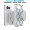 image:imageCasely iPhone 17 Pro Max Case  Marina Lines  Tiny Pinstripe  Compatible with MagSafe  Classic Ultra Thin DesignFit Check  Light Blue Checkerboard