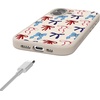 image:imageCasely iPhone 17 Pro Max Case  Seaside Stitch  Vintage Roses  Align SoftTouch Flexible Bumper Case  Compatible with MagSafeAmerican Girlie  Red White  Blue Bows