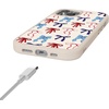 image:imageCasely iPhone 17 Pro Max Case  Seaside Stitch  Vintage Roses  Align SoftTouch Flexible Bumper Case  Compatible with MagSafeAmerican Girlie  Red White  Blue Bows