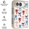 image:imageCasely iPhone 17 Pro Max Case  Seaside Stitch  Vintage Roses  Align SoftTouch Flexible Bumper Case  Compatible with MagSafeAmerican Girlie  Red White  Blue Bows