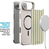 image:imageCasely iPhone 17 Pro Max Case  Seaside Stitch  Vintage Roses  Align SoftTouch Flexible Bumper Case  Compatible with MagSafeCoastline Stripes  Blue  Yellow