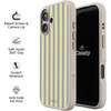 image:imageCasely iPhone 17 Pro Max Case  Seaside Stitch  Vintage Roses  Align SoftTouch Flexible Bumper Case  Compatible with MagSafeCoastline Stripes  Blue  Yellow