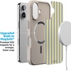 image:imageCasely iPhone 17 Pro Max Case  Seaside Stitch  Vintage Roses  Align SoftTouch Flexible Bumper Case  Compatible with MagSafeCoastline Stripes  Blue  Yellow