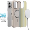 image:imageCasely iPhone 17 Pro Max Case  Seaside Stitch  Vintage Roses  Align SoftTouch Flexible Bumper Case  Compatible with MagSafeCoastline Stripes  Blue  Yellow