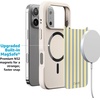 image:imageCasely iPhone 17 Pro Max Case  Seaside Stitch  Vintage Roses  Align SoftTouch Flexible Bumper Case  Compatible with MagSafeCoastline Stripes  Blue  Yellow