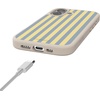 image:imageCasely iPhone 17 Pro Max Case  Seaside Stitch  Vintage Roses  Align SoftTouch Flexible Bumper Case  Compatible with MagSafeCoastline Stripes  Blue  Yellow