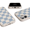 image:imageCasely iPhone 17 Pro Max Case  Seaside Stitch  Vintage Roses  Align SoftTouch Flexible Bumper Case  Compatible with MagSafeFit Check  Light Blue Checkerboard