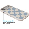 image:imageCasely iPhone 17 Pro Max Case  Seaside Stitch  Vintage Roses  Align SoftTouch Flexible Bumper Case  Compatible with MagSafeFit Check  Light Blue Checkerboard