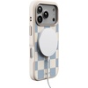 image:imageCasely iPhone 17 Pro Max Case  Seaside Stitch  Vintage Roses  Align SoftTouch Flexible Bumper Case  Compatible with MagSafeFit Check  Light Blue Checkerboard